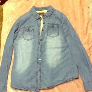 Blue teddy bear lined sweater ( worn once)